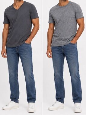 Theory - Men’s Short Sleeve T-Shirt Bundle of (2) - Crew and V-Neck - Small
